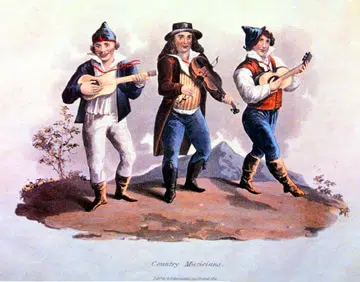 Country Musicians from A History of Madeira 1821 Collection of John King