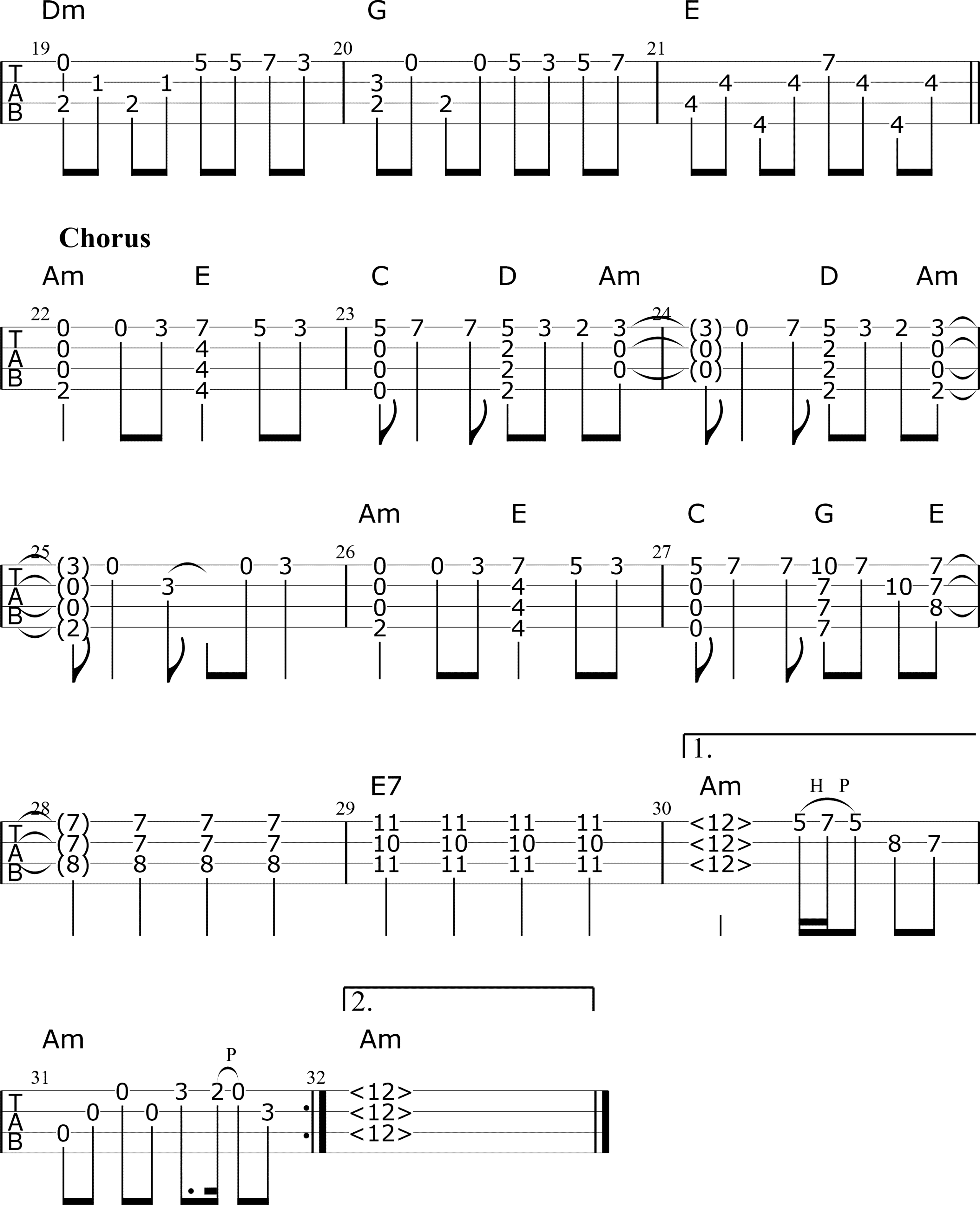 Toss A Coin To Your Witcher tablature