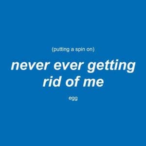 Putting A Spin On Never Ever Getting Rid Of Me album image