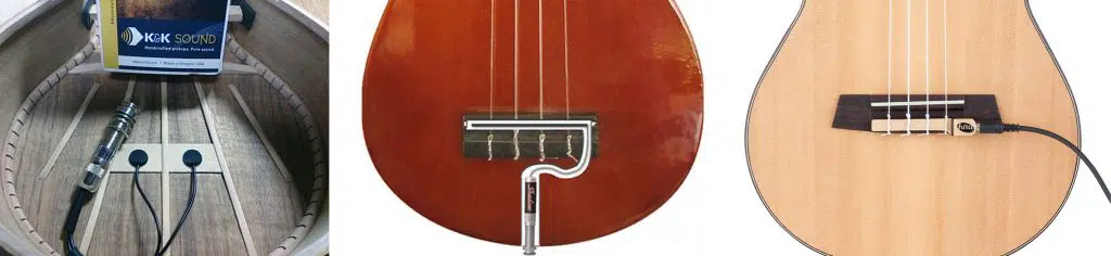 different transducer pickups for ukulele
